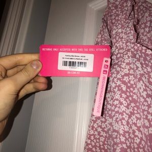 Beautiful pink and white floral dress